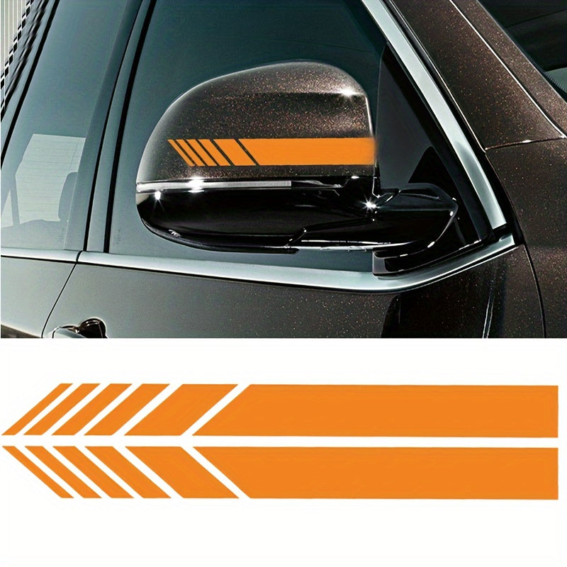 2 Pack Car Decals PVC Chevron Side Stripes for Vehicles, Multi-Color
