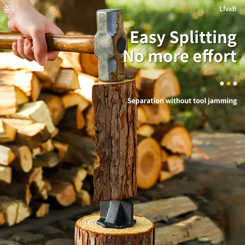 Firewood Splitter and Chopper Set, Durable Metal Log Splitter with Hammer and Anvil Design