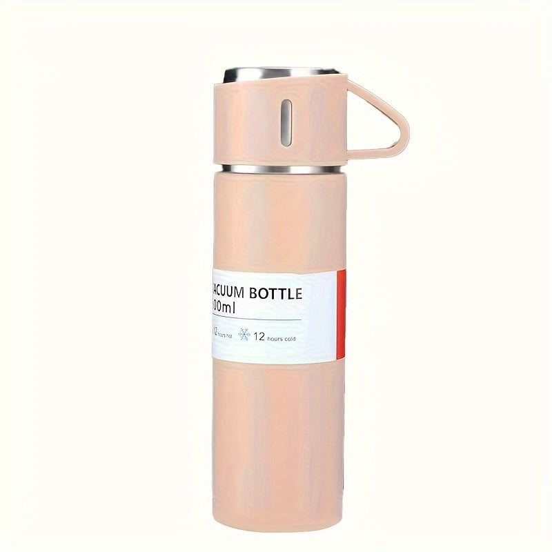 Juego de tazas aisladas de 500ml, a prueba de fugas, de acero inoxidable, para bebidas calientes y frías, portátil