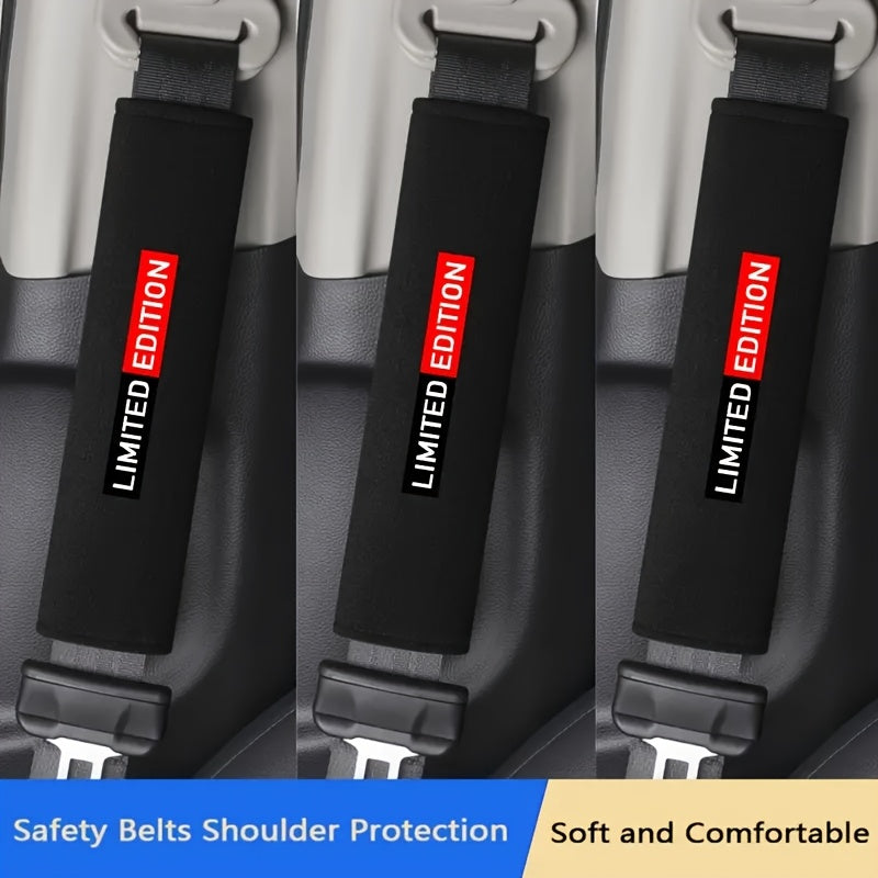 2pcs Soft Polyester Car Seat Belt Pads Shoulder Protectors Comfortable Safety