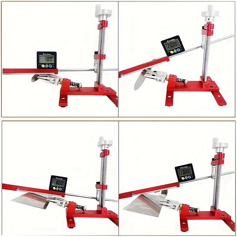 High Precision Knife Sharpener with Fixed Angle Frame and 6 Stones