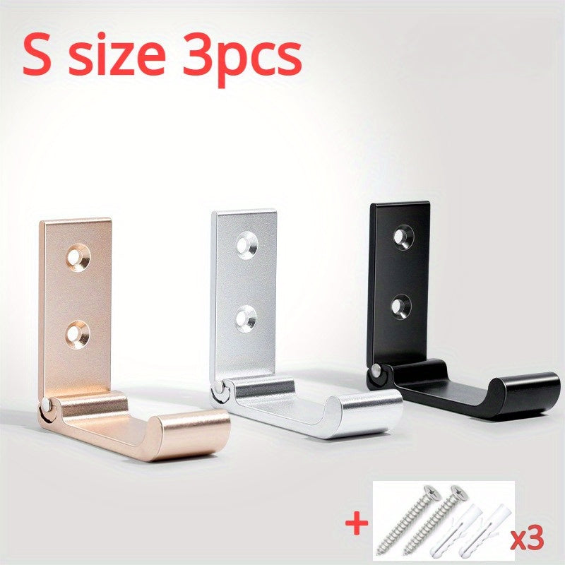 Foldable Wall Hooks Black Gold Silver for Bathroom Bedroom Coat Rack Robe Hanger