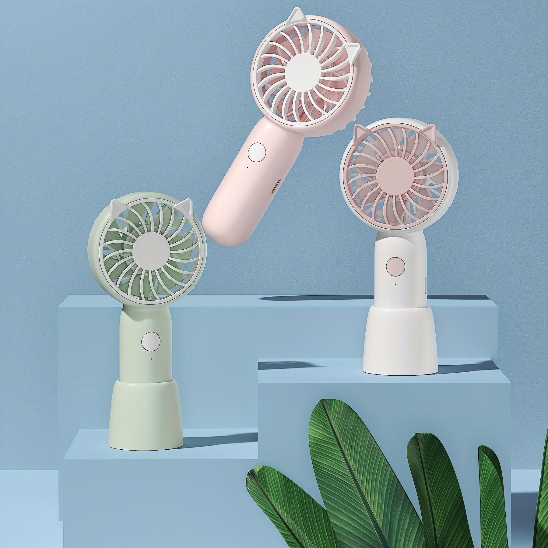 Mini Handheld Fan with Powerful Wind, Rechargeable USB, Portable for Indoor Outdoor