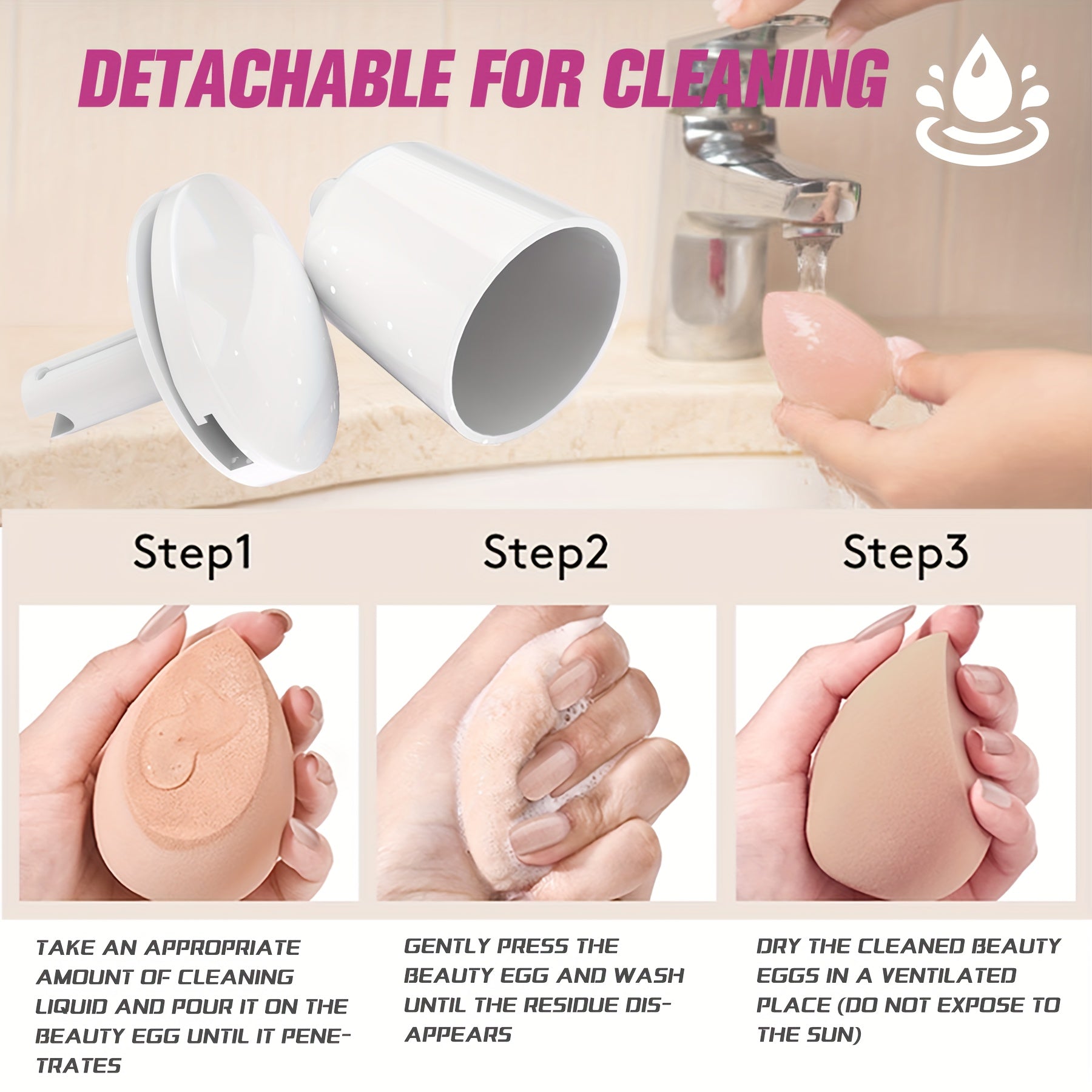 Electric Makeup Puff with USB Rechargeable Battery for Even Coverage and Easy Use