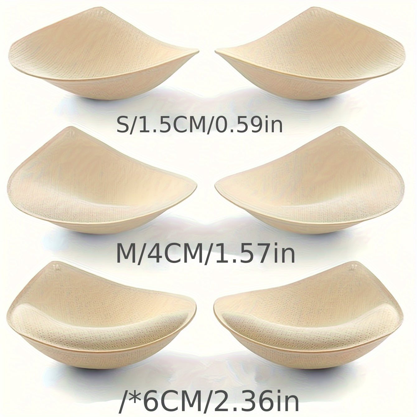 Thick Latex Bra Inserts Reusable Soft Padding for Sports Bras Bikini Tops