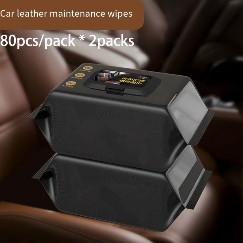 Paquete de 2 toallitas de limpieza para interior de automóvil, 160 hojas, toallitas húmedas para tablero