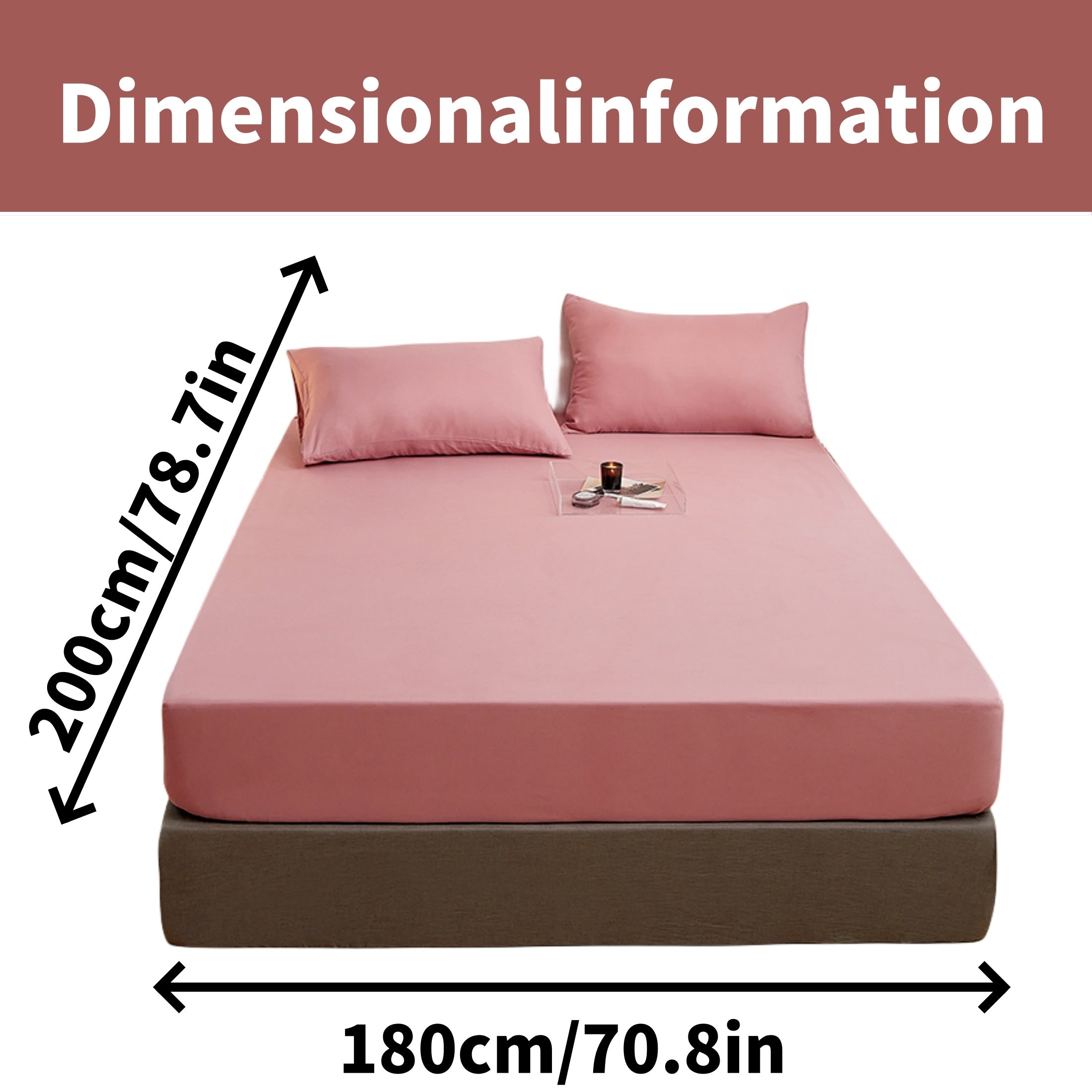 Juego de sábanas ajustadas de poliéster cepillado con 2 fundas de almohada, con bolsillo profundo, ropa de cama