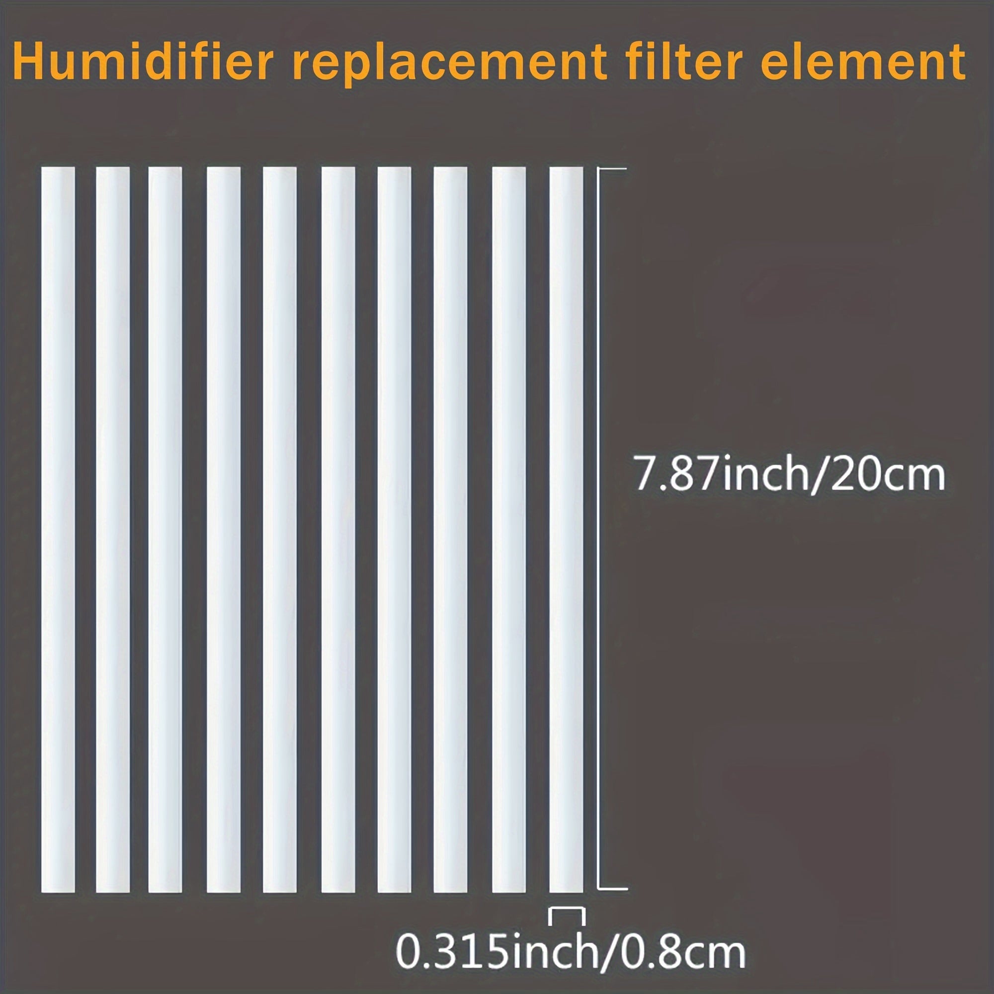 Air Humidifier Replacement Filter Rods 200mm x 8mm Absorbent 5 or 9 Pack