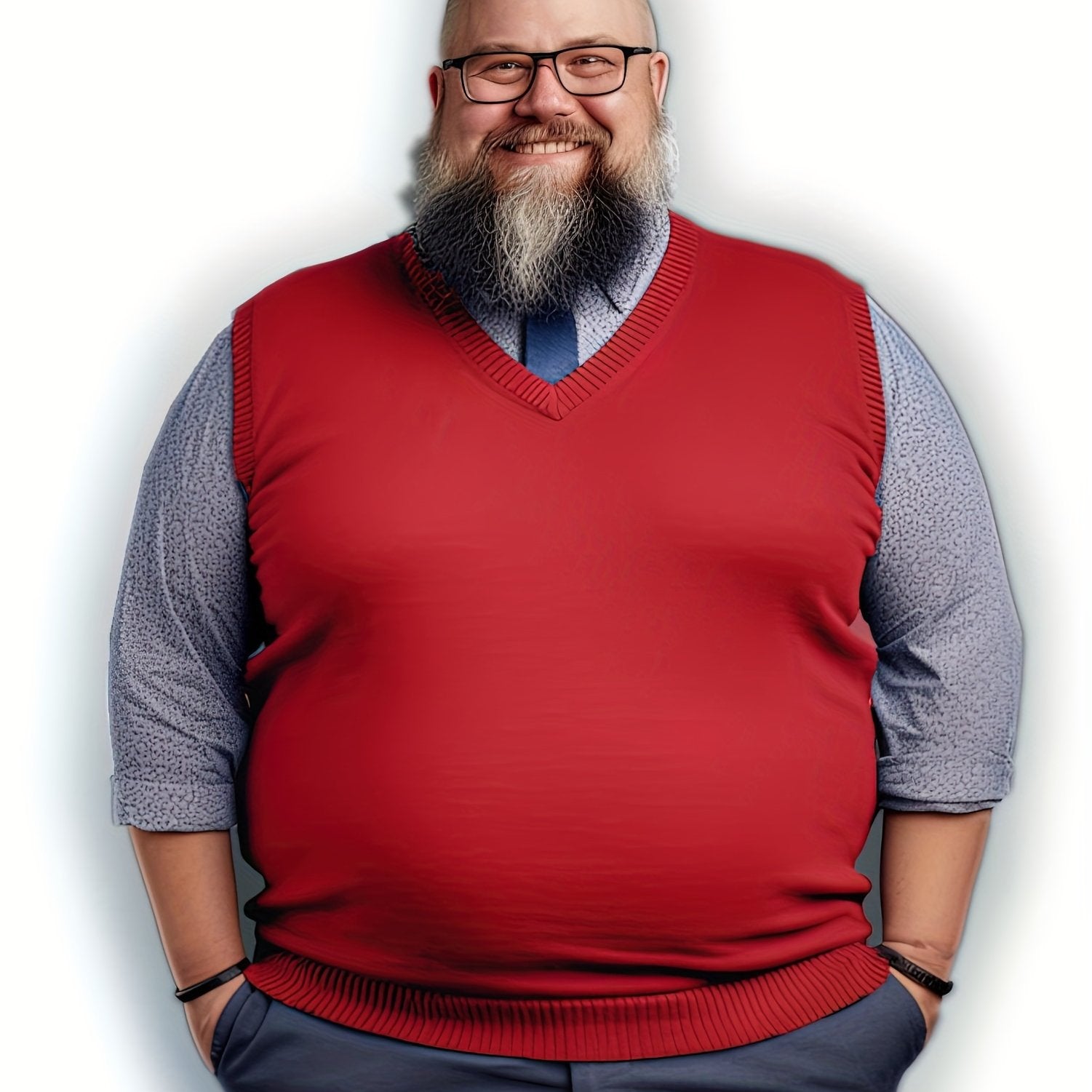 Erkaklar uchun Katta O'lchamdagi Yengsiz Trikotaj Sviter Vest, Qora Yashil rangda, V-shaklidagi detali bilan. Golf va Ofis Kafesi uchun ideal, Mashinada yuvish mumkin, Zamonaviy Chiziqli Qo'ltiq joylari, mustahkam Spandexdan tayyorlangan.