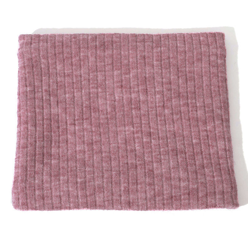 Thickened Solid Color Striped Neck Warmer for Men Winter Warm Accessory