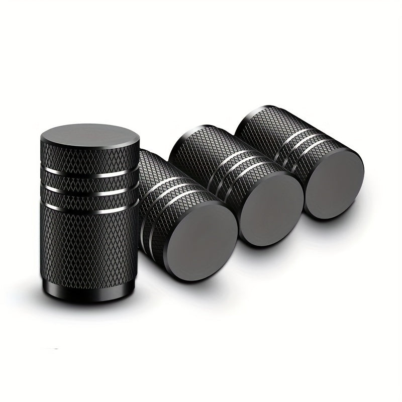 4 Piezas de tapas de válvula de neumático de metal para coches, cubiertas protectoras rojas y doradas