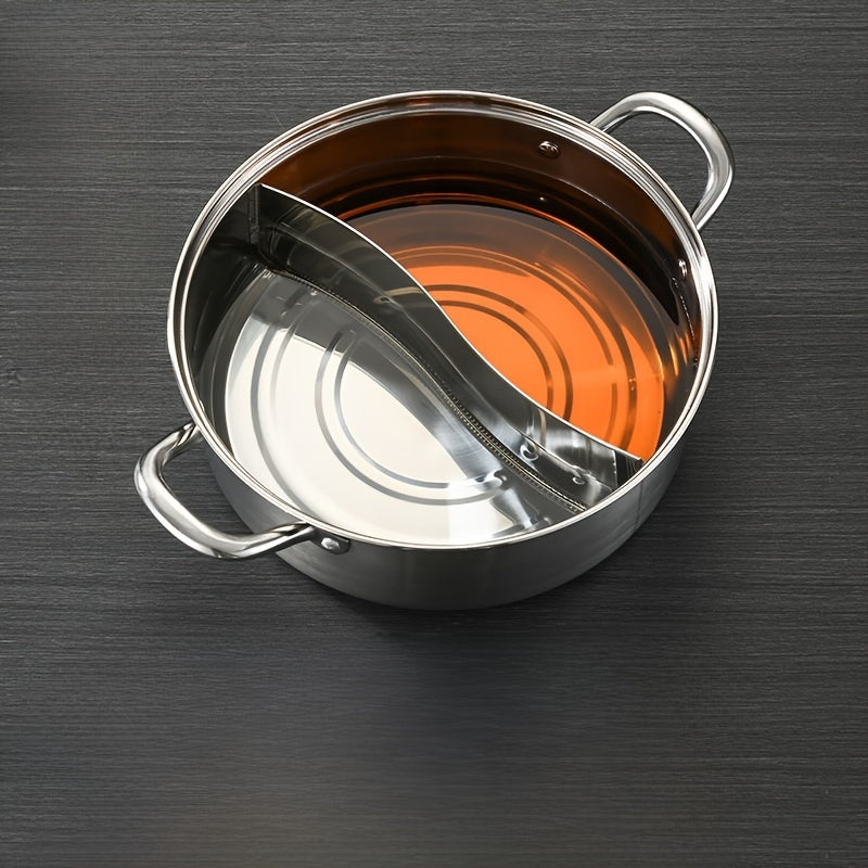 Soup Pot Yuanyang Pot 1 Piece Extra-Thick Stainless Steel Large Capacity Hot Pot Shabu Shabu