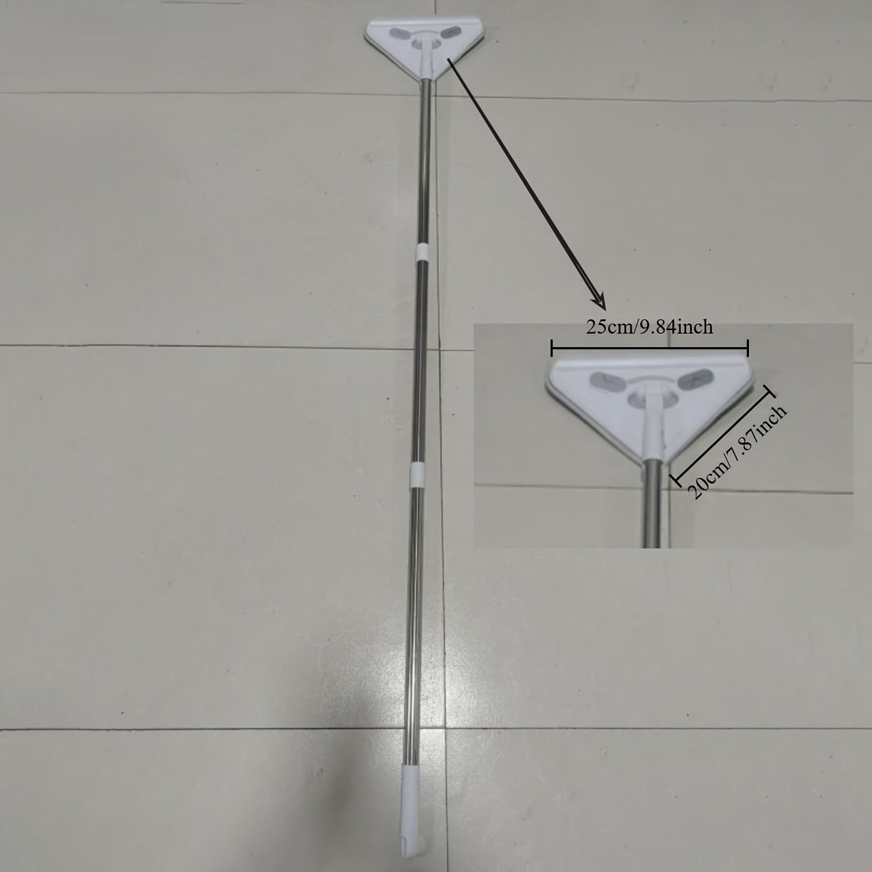 Multi-Surface Window Cleaning Squeegee and Scrubber Set with Stainless Steel Handle