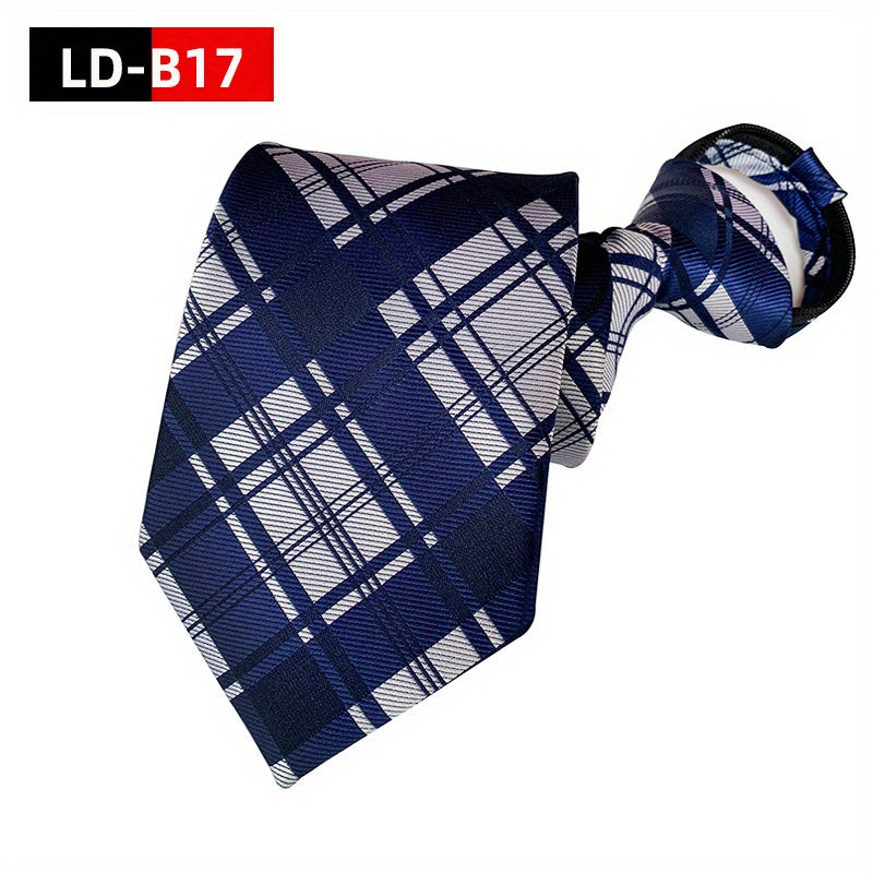 Men's Paisley Polyester Zipper Tie with Easy Pull Design in Spot Supply