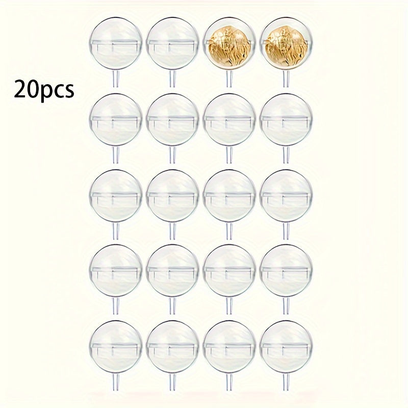 Set of 20 Chocolate Flower Holders with Clear Acrylic Cups for DIY Bouquets and Packaging