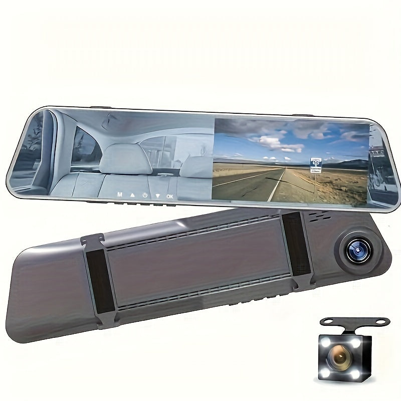 5,0-дюймовая одноканальная или 5,5-дюймовая двухканальная видеорегистратор с видео в высоком разрешении 1080P, 24-часовым мониторингом парковки, циклической записью, ночным видением с технологией Starlight и черной моделью.