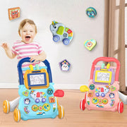 Toddler Push Walker for Learning to Walk Adjustable Speed Tipping Prevention for 0-18 Months