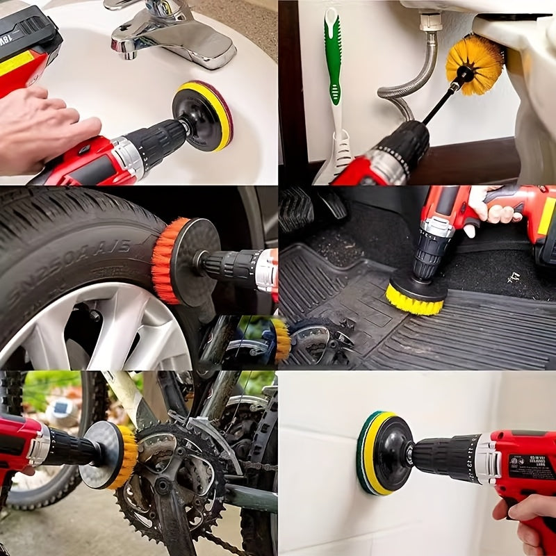 5 dona Elektr drill choʻtkasi toʻplami, plitkalar, vanna, pechlar, transport uchun almashtiriladigan tozalash boshliqlari