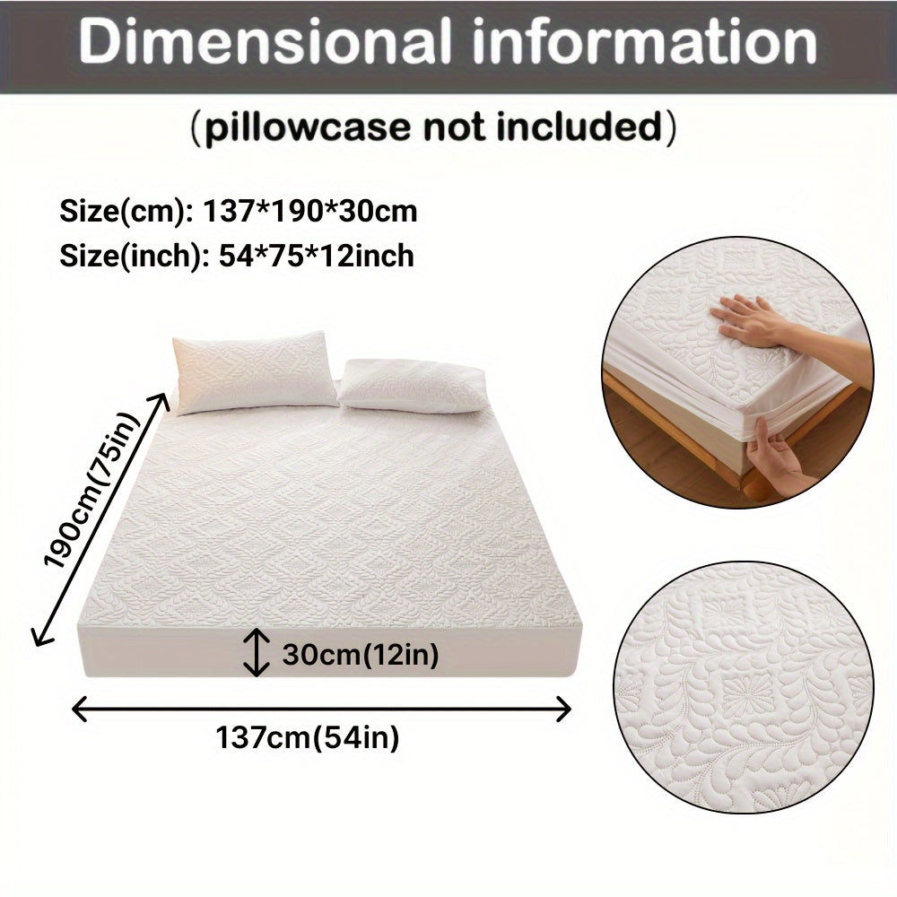 Waterproof Quilted Mattress Protector Fitted Sheet Teal 1-Piece Ultra-Soft Breathable