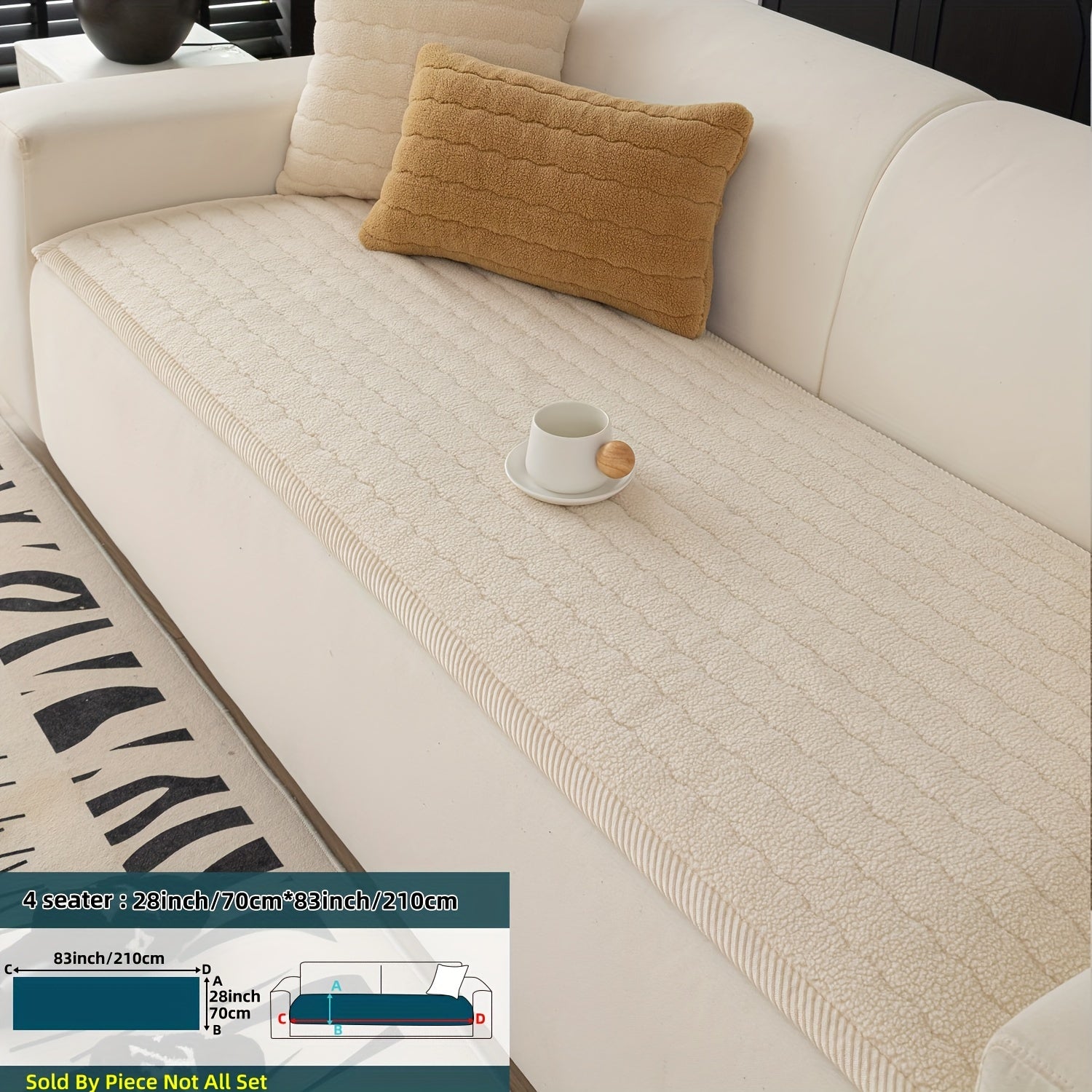 Bohemian Style Washable Pet-Friendly Non-Slip Sofa Cover for Living Room and Office