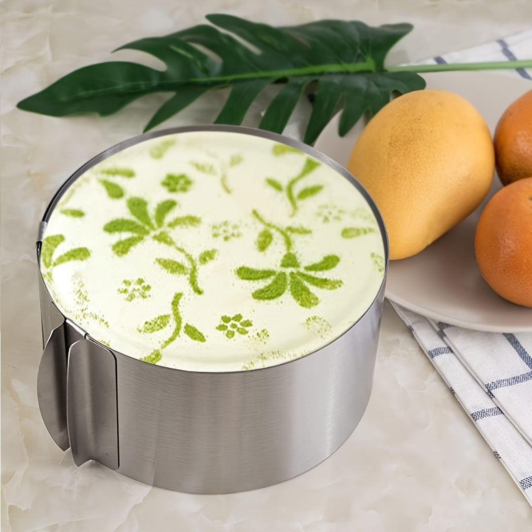 Stainless Steel Cake Mold Ring Set Adjustable 6-30.48cm for Baking and Pastry