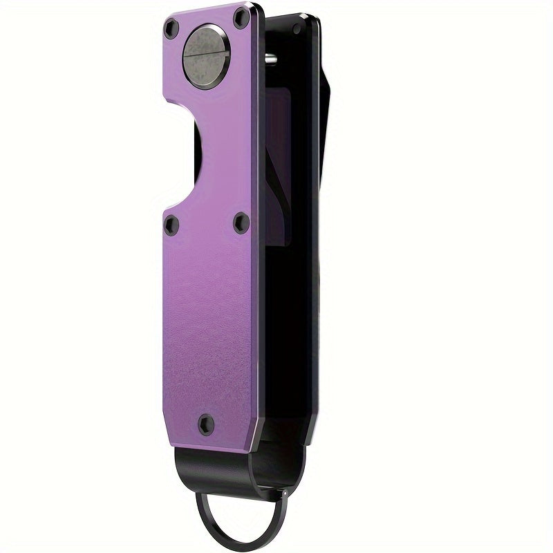 Men's Compact Metallic Key Holder, Minimalist Smart Keychain for 2-6 Keys