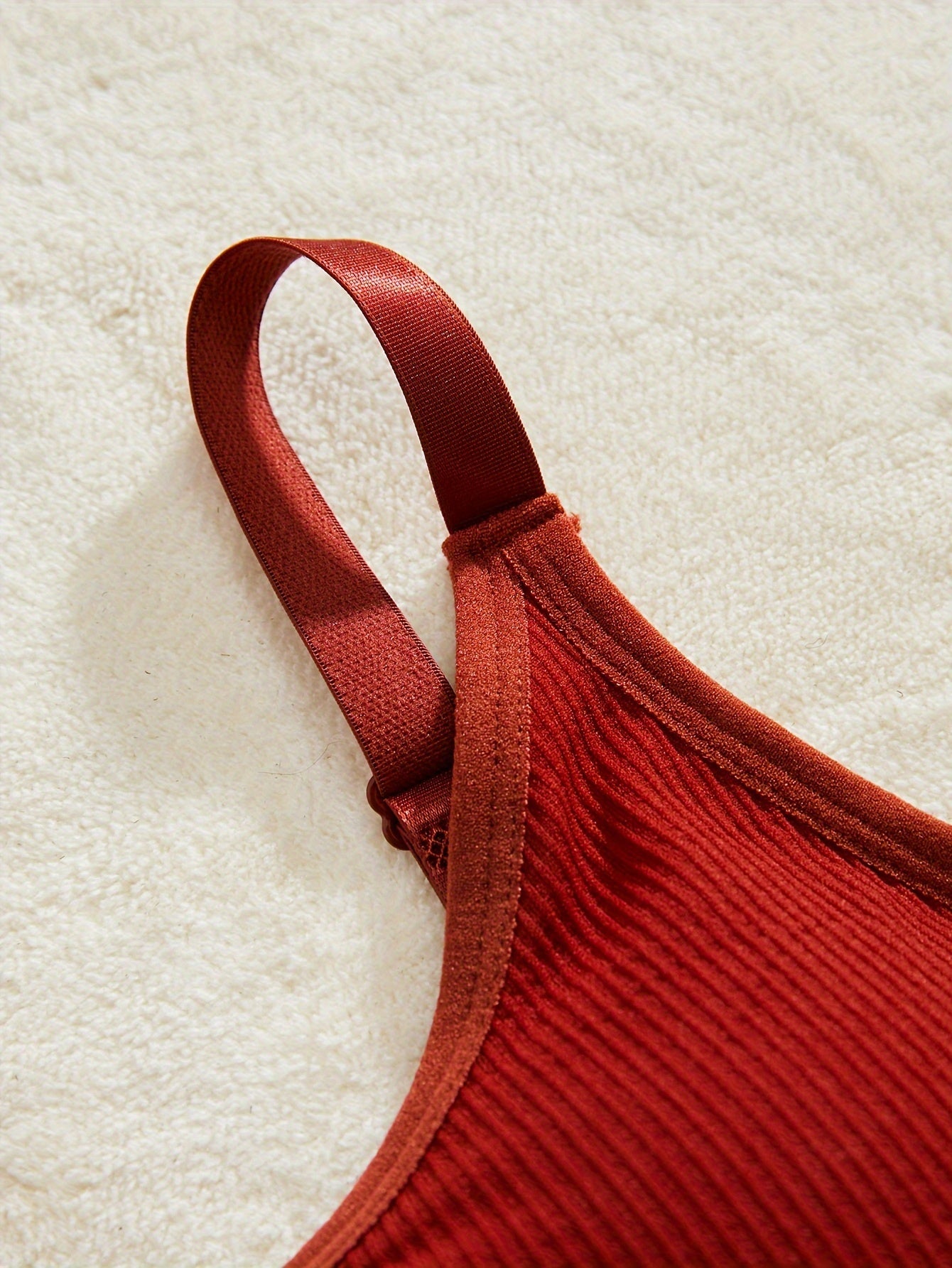 Women's Lingerie Set 6-Piece Ribbed Sports Bra and Elastic Panty