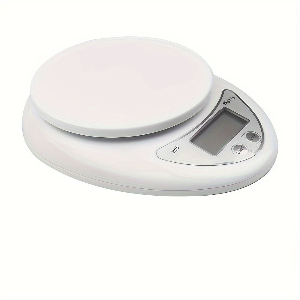 Digital Kitchen Scale 5kg with LED Display Food Weighing Tool for Baking and Cooking