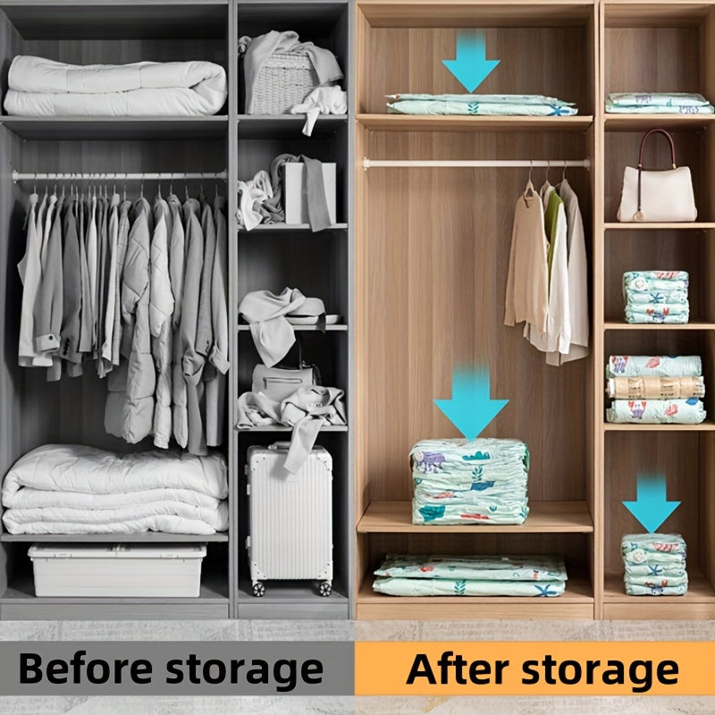 Plastic Vacuum Compression Bag for Clothes Bedding Lightweight Home Use