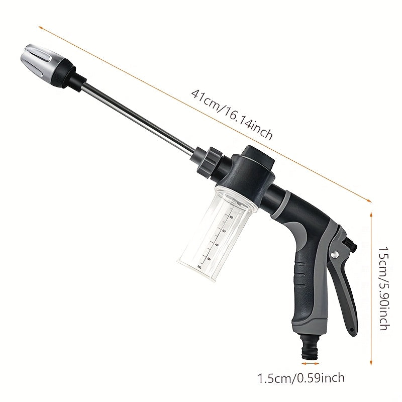 Long Pole Car Wash Water Gun with Foam Tank for Car Cleaning and Garden Irrigation