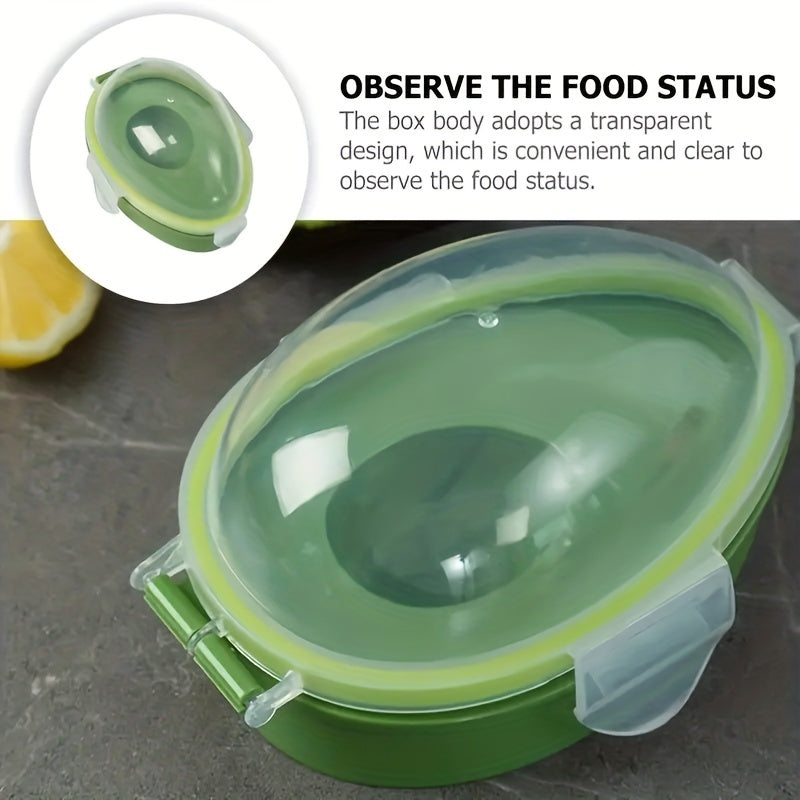 Suv o'tkazmaydigan qopqoq bilan mustahkam plastik avokado saqlagich, muzlatgich uchun, shaffof dizayn va yashil aksentlar bilan. Yangilangan mevalarni saqlash uchun mukammal, qo'l bilan yuvilishi mumkin va suv o'tkazmaydigan muhr bilan qayta ishlatiladi.