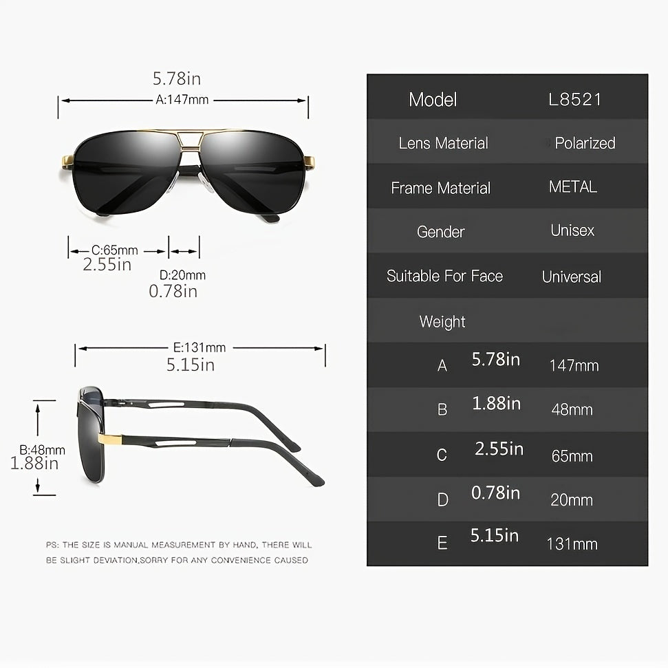 Oval Frame Polarized Sunglasses for Men Women UV Protection Travel Outdoor