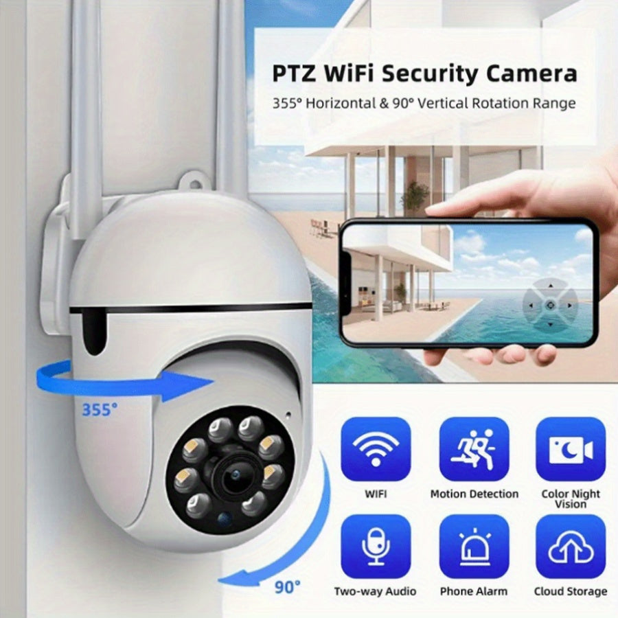 1080P WiFi Security Camera with Pan Tilt Zoom 2-Way Audio Indoor Surveillance