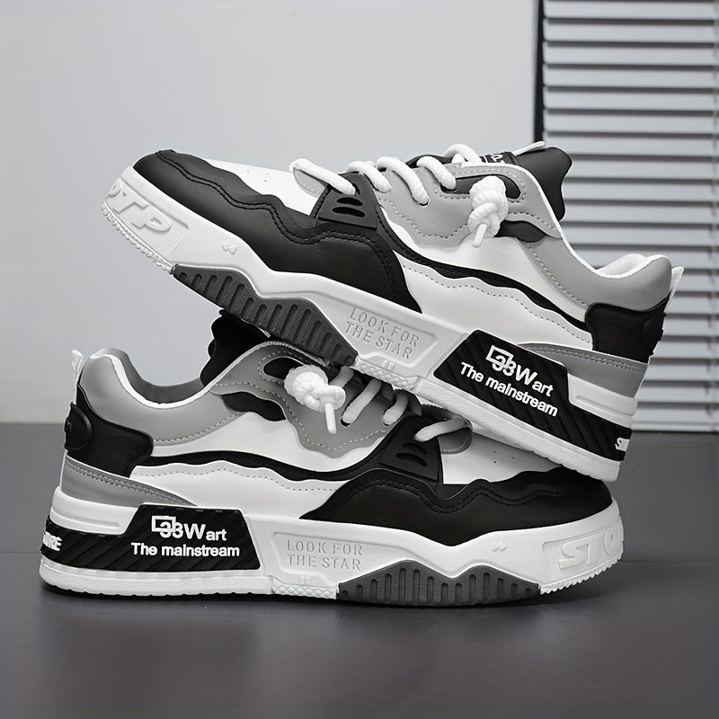 Men's Low-Top Skate Shoes Durable Non-Slip Casual Sneakers for All Seasons