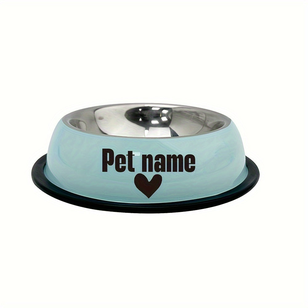 Индивидуальная миска для собак из нержавеющей стали с нескользящей основой для собак от маленьких до больших