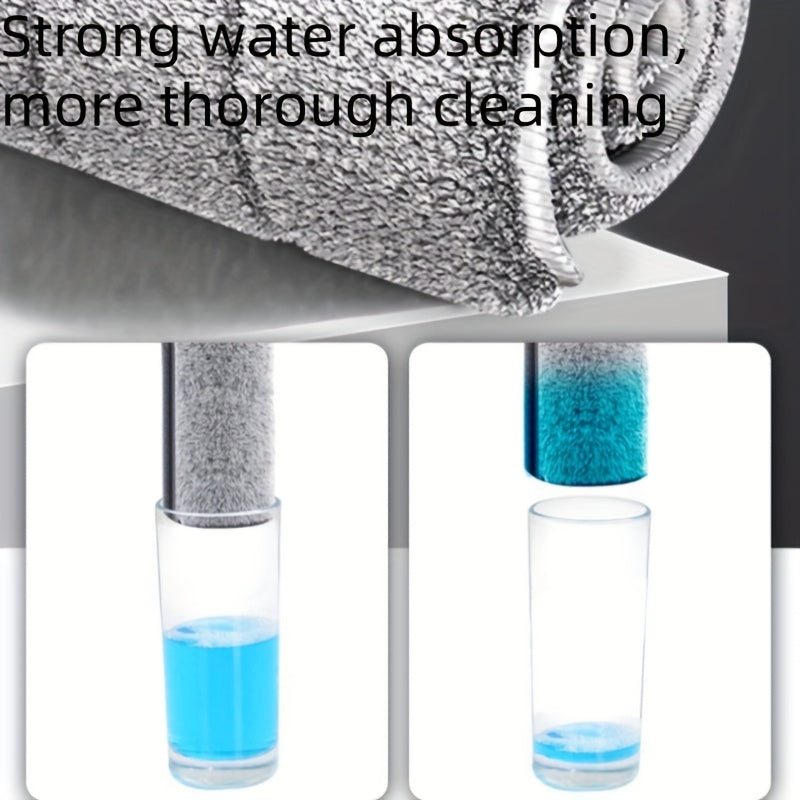 2-in-1 Mop and Bucket Set with Microfiber Pad for Hardwood Tile Laminate Floors