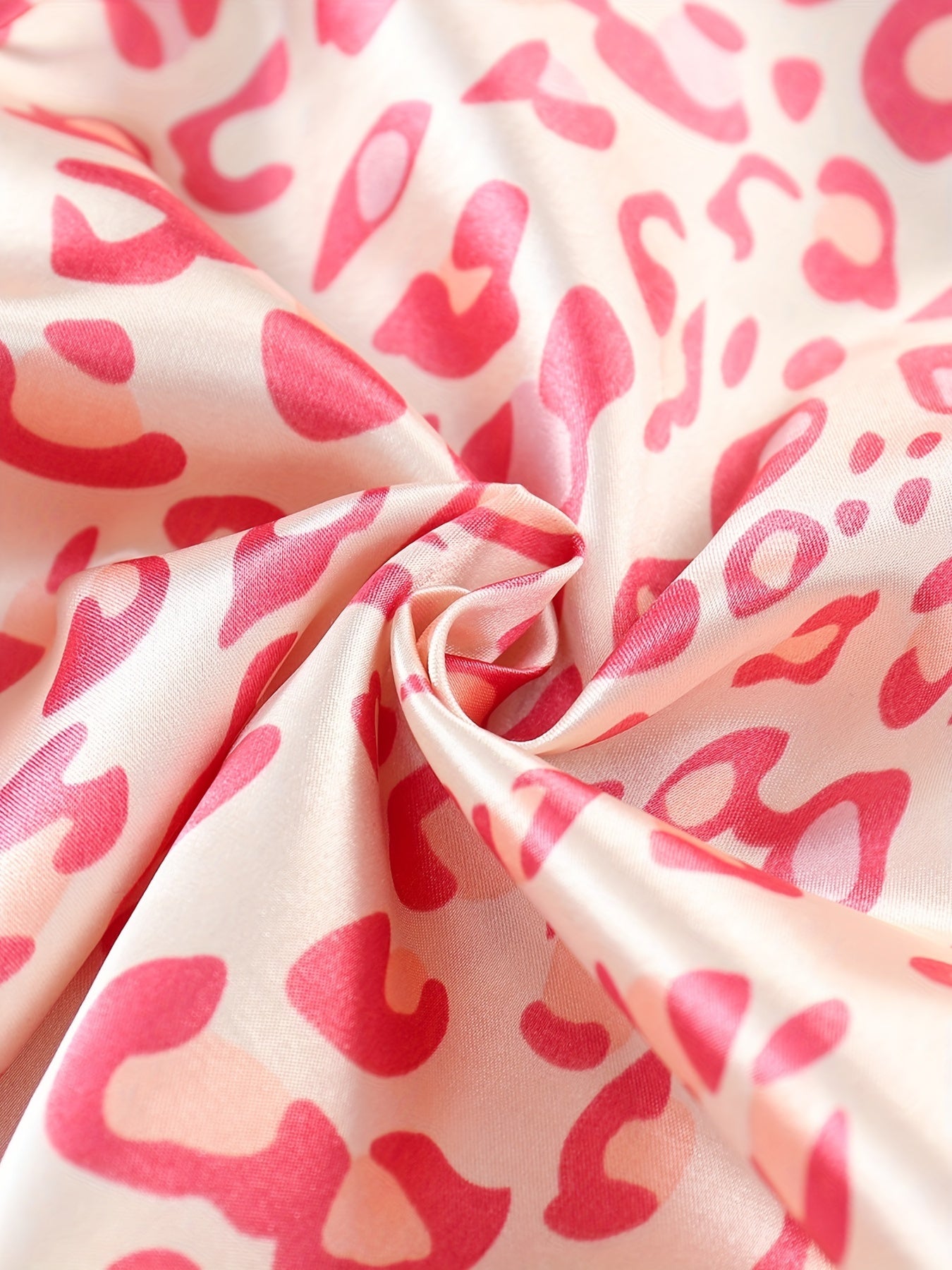 Children's Long Sleeve Leopard Print Pajama Set for Kids 12 and Under