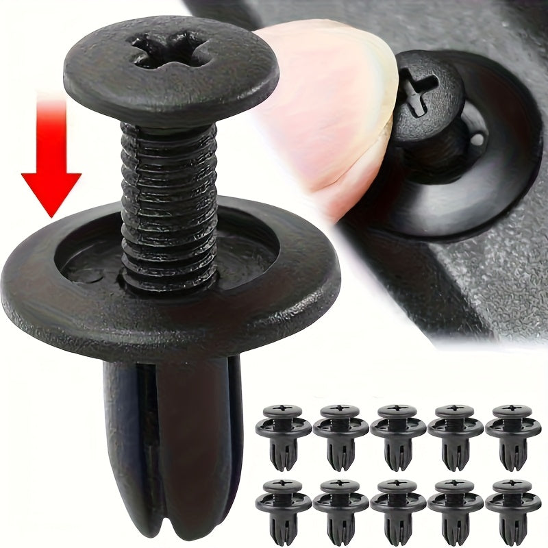 10/20/30/50 Pcs Black Plastic Rivets Fasteners 8mm Auto Body Car Bumper