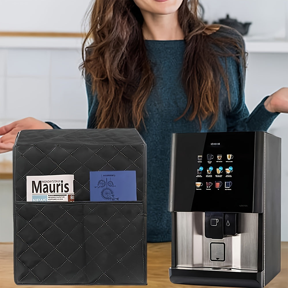 Kitchen Appliance Dust Cover Water-Resistant Washable Protector with Storage Pocket for Coffee Machines