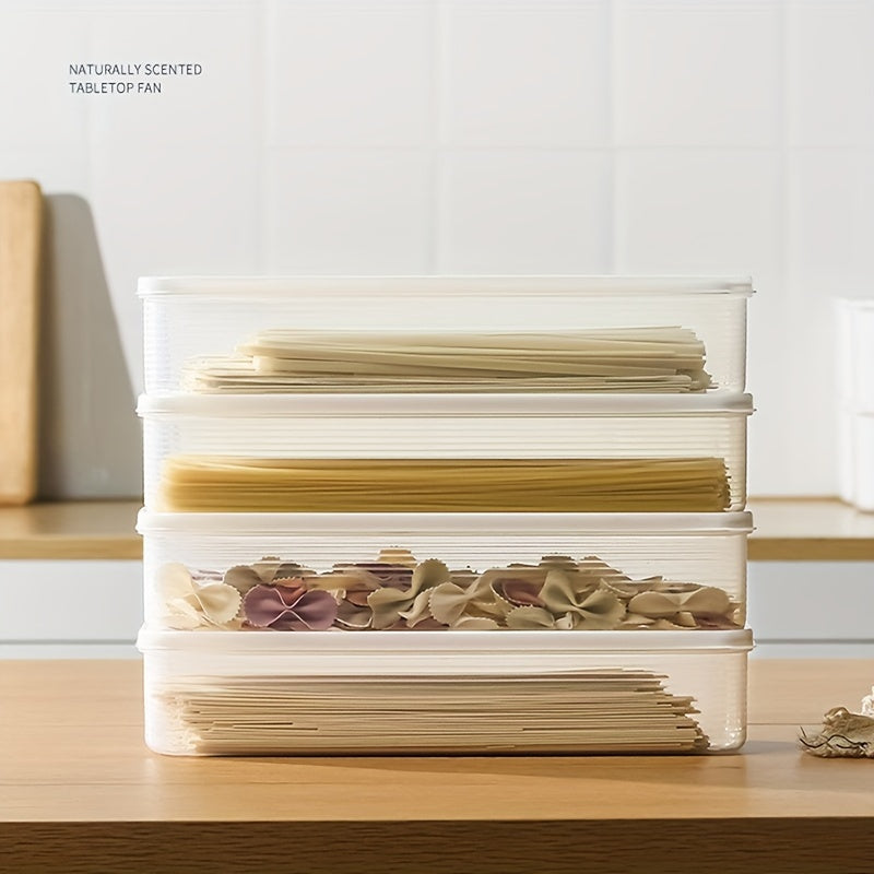 BPA-Free Clear Food Storage Containers Set with Lids for Pasta and Grains