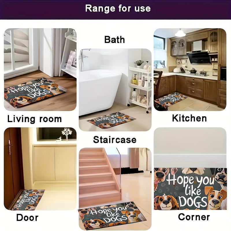 Yumshoq va Qalin Qiziqarli Multfilm It Eski - Mashinada Yuvish Mumkin, Sirpanmaydigan Orqa Qismi Bilan | Oshxona, yashash xonasi yoki yotoqxona uchun mukammal | Dekorativ Ichki Kirish Gilami