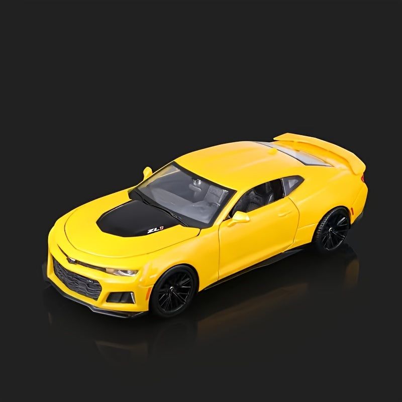 Kids Toy Car 1:24 Scale Diecast ZL1 Alloy Collectible Yellow Blue
