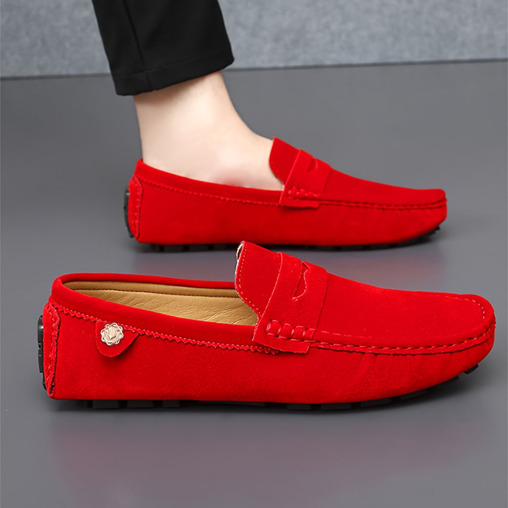 Men's Casual Loafers Microfiber Synthetic Leather Non-Slip Rubber Sole All-Season