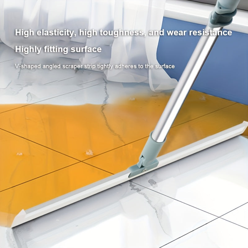 Moslashuvchan Silikon Squeegee Mop - Moslashuvchan Tutqich, Oshxona va Hammom Sirtlarini, Jumladan, Plitkalar va Shisha tozalash uchun mukammal, Samarali Tozalash Yechimi