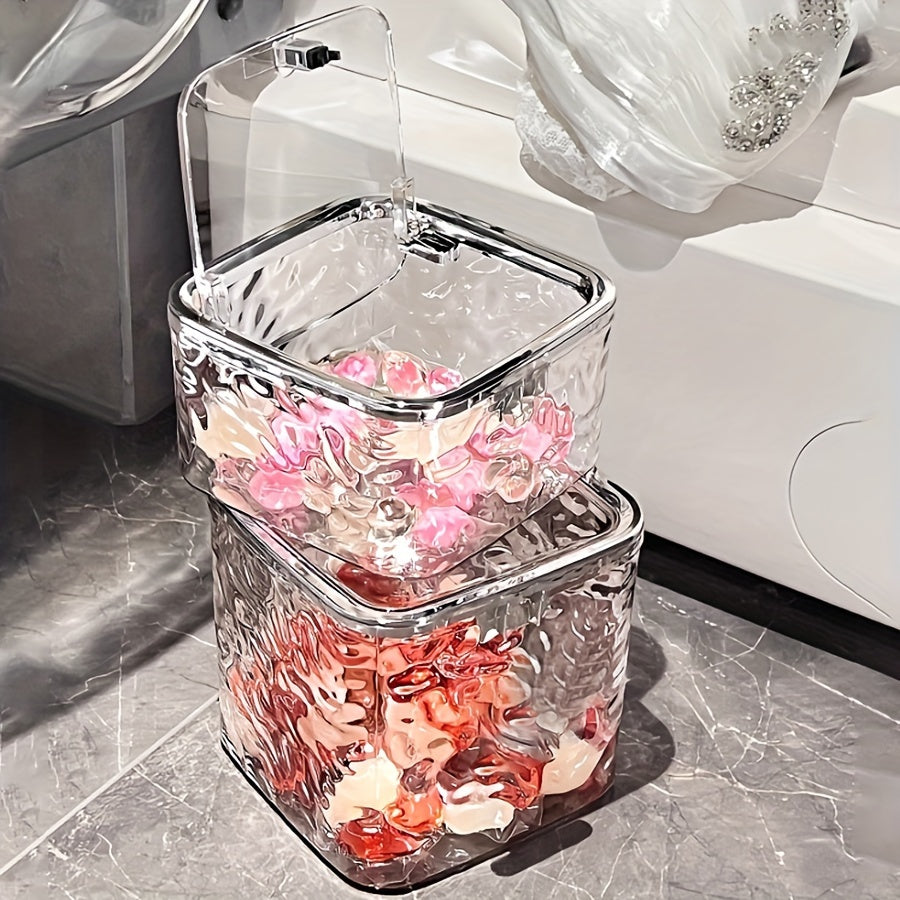 Clear Plastic Laundry Pod Organizer with Removable Compartments and Stylish Design