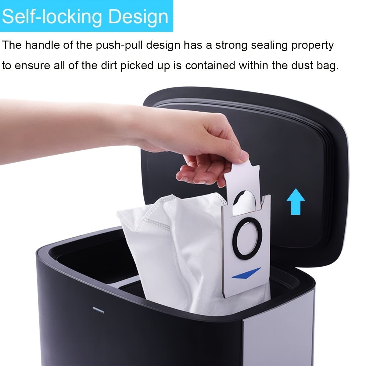 Ecovacs Deebot X1 Omni, X1 Plus, T10 Omni, T10 Plus va T20 Omni X&T seriyali robot tozalagich uchun mos keladigan 3L katta sig'imli almashtirish sumkalari.