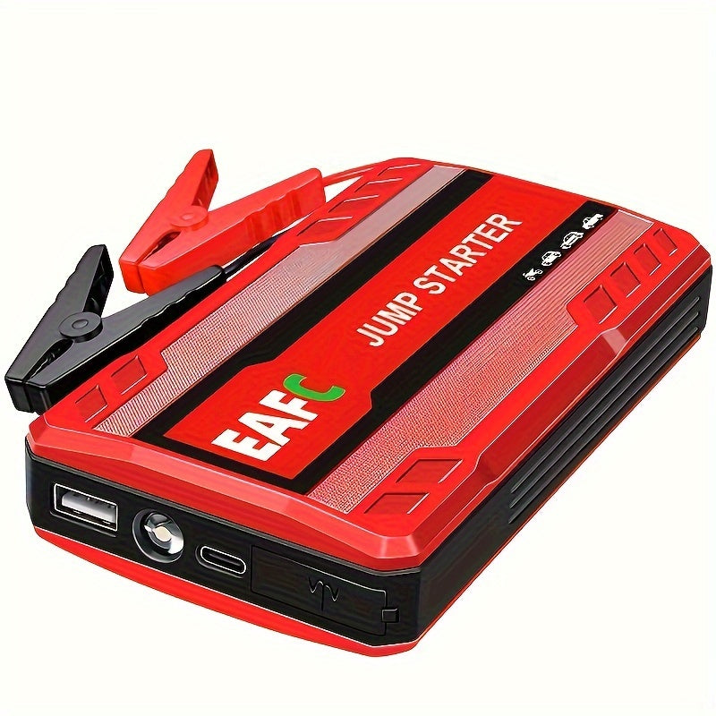 Portable Car Jump Starter with LED Light Supports Gasoline Cars Up to 3.0L