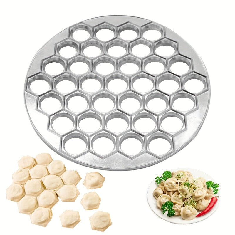Round Metal Dumpling Mold with 37 Holes 24.99cm Food Safe Kitchen Tool