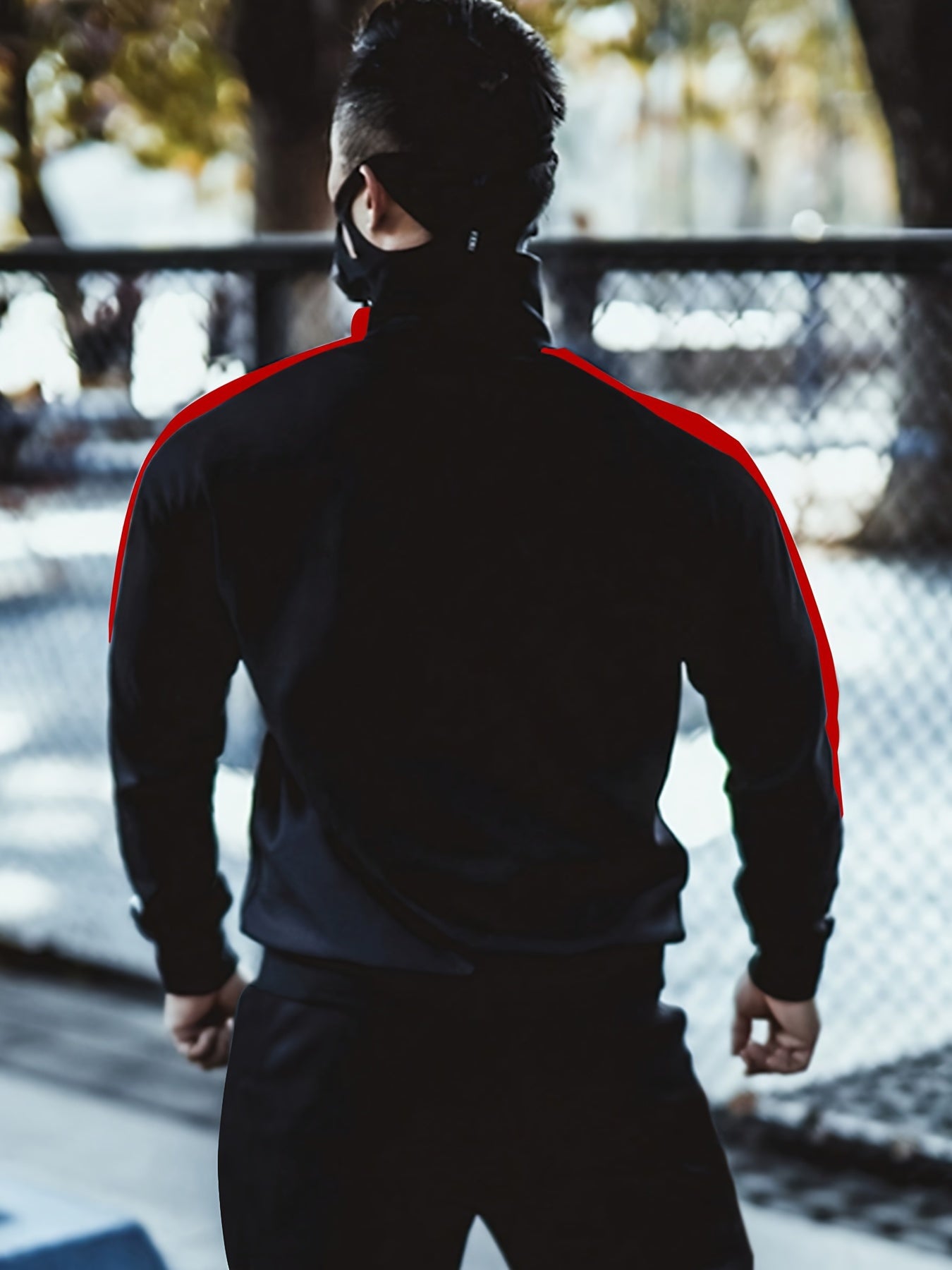 Мужская повседневная толстовка из полиэстера с воротником-стойкой, полная молния, трикотажная ткань, узор из букв