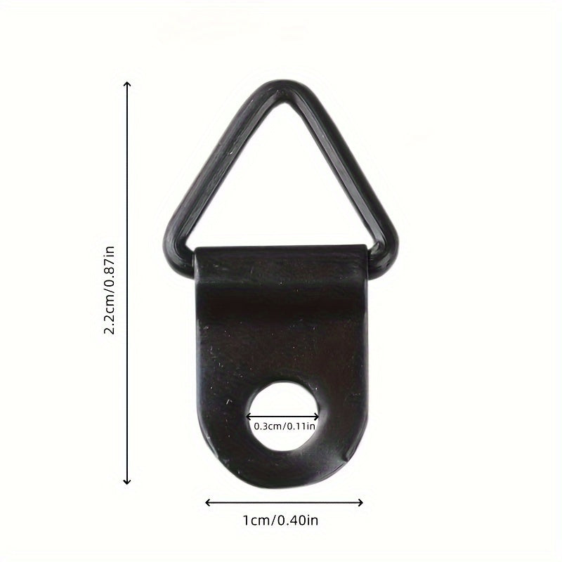 30/80pcs Gold Triangular Wall Hooks for Picture Frames and Art Display